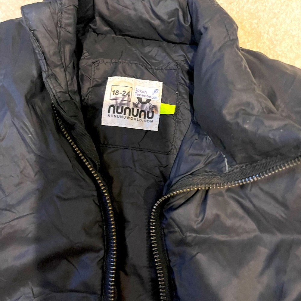 Nununu winter puffer jacket size 24 months